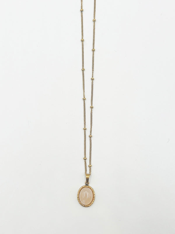 Svnx Pink Stone Pendant Necklace - Gift Boxed