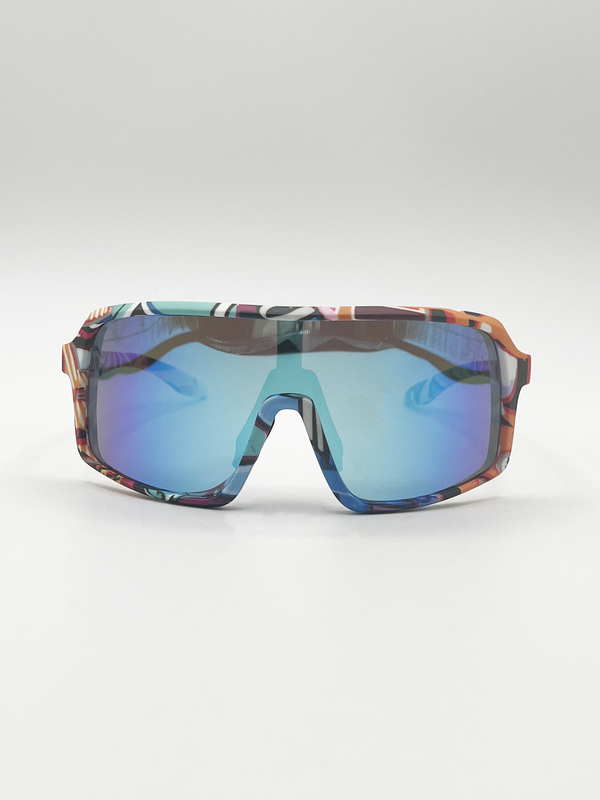 svnx Polarised Cycling Glasses in Multi