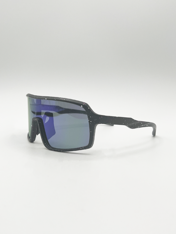 Svnx Polarised Sunglasses In Black Speckle