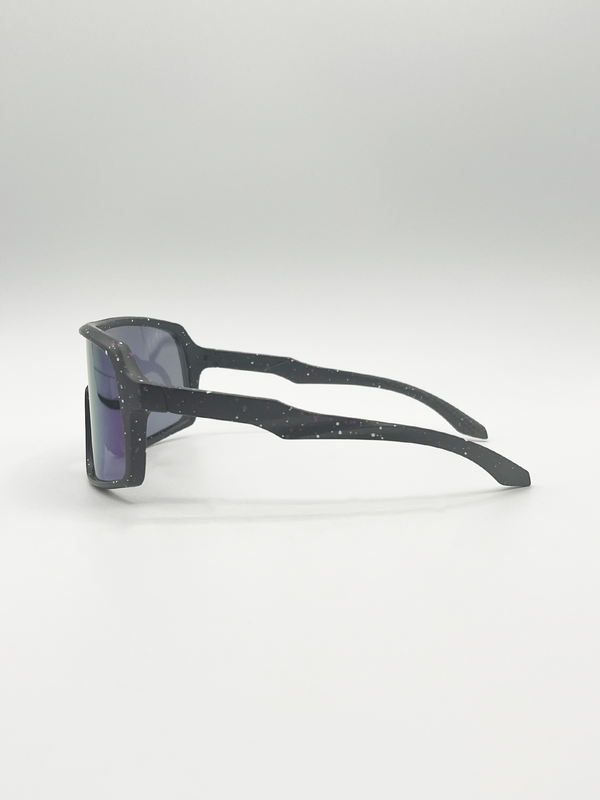 Svnx Polarised Sunglasses In Black Speckle