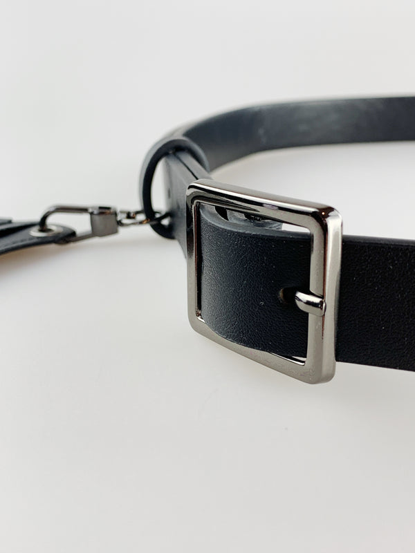 Svnx PU Leather Belt With Dettachable Card Holder