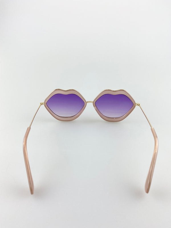 Svnx Purple Ombre Lense Lips Sunglasses