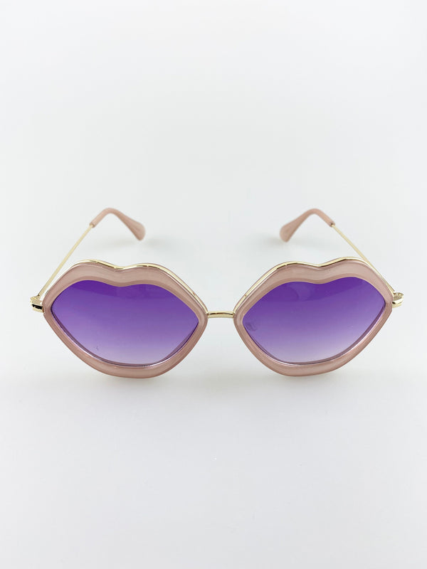 svnx Purple Ombre Lense Lips Sunglasses