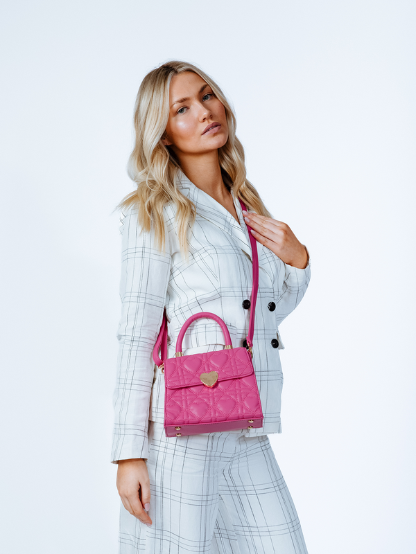 Svnx Quilted Heart Grab Bag In Pink