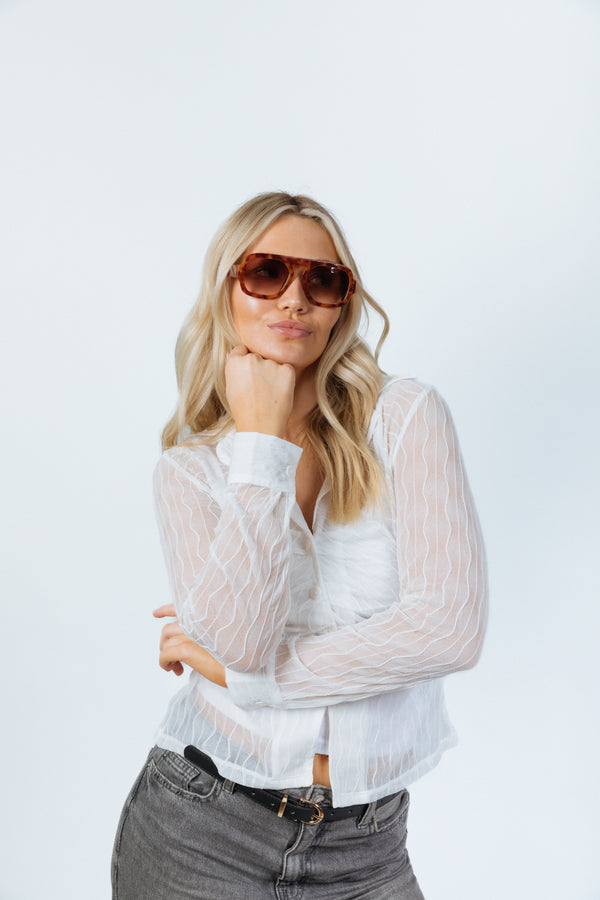 svnx Retro Navigator Sunglasses in Burnt Rust