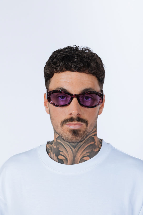Svnx Retro Polygonal Cat-Eye Sunglasses In Purple