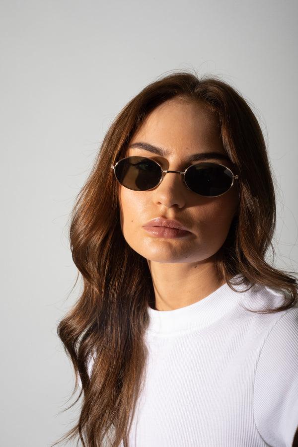 Svnx Retro Round Sunglasses In Gold