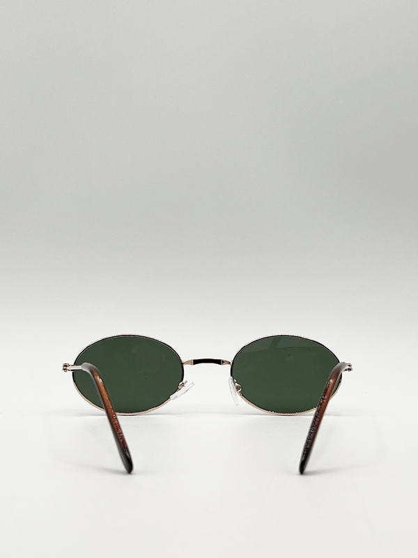 Svnx Retro Round Sunglasses In Gold