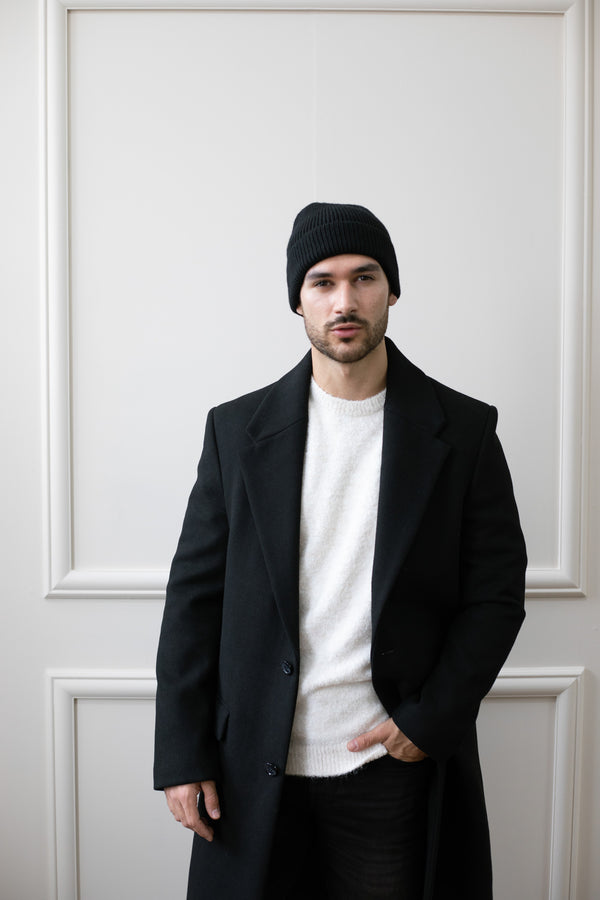 Svnx Ribbed Beanie Hat In Black