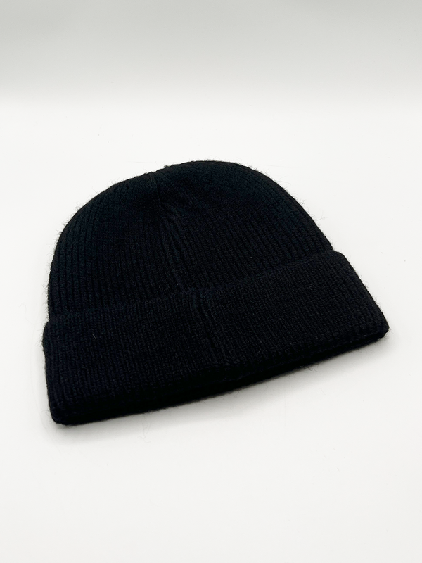 svnx Ribbed Beanie Hat In Black