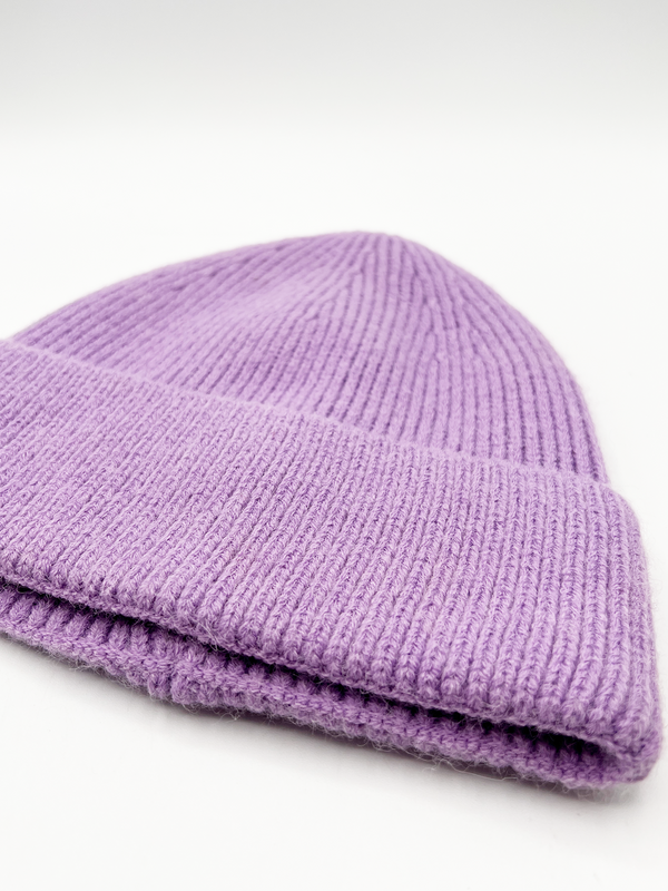 Svnx Ribbed Beanie Hat In Purple