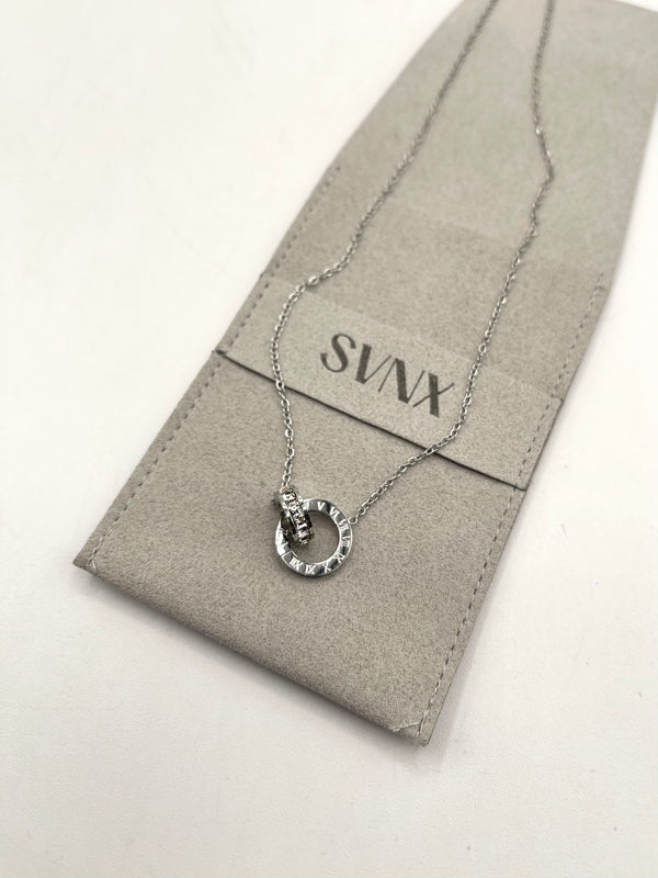 Svnx Roman Numeral Necklace In Silver
