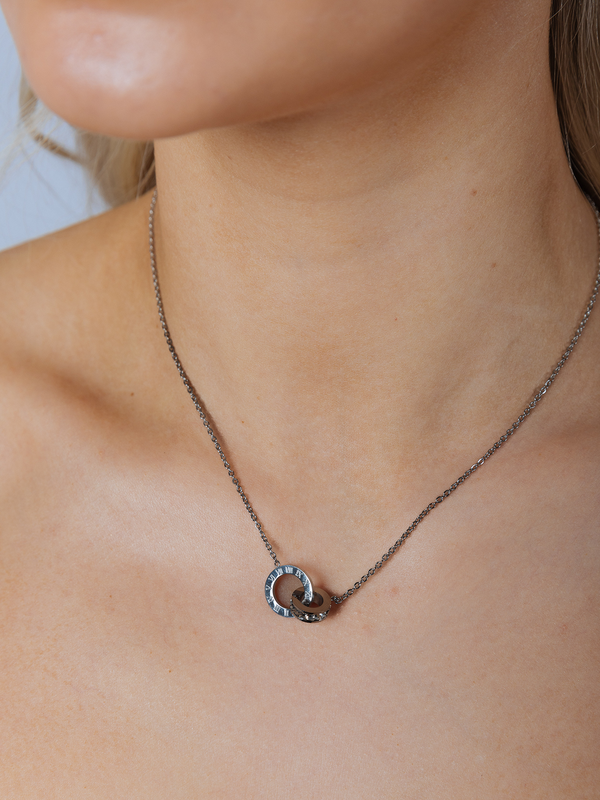 Svnx Roman Numeral Necklace In Silver