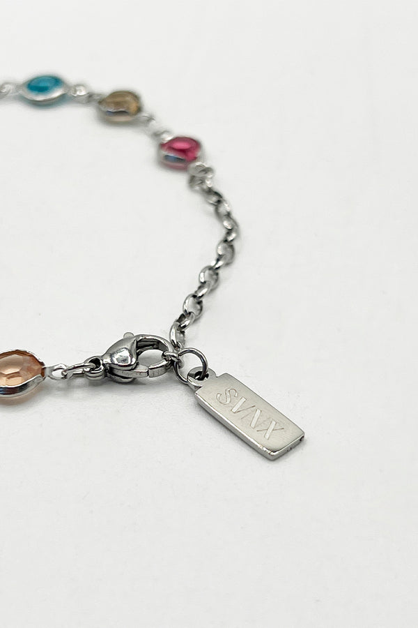 Svnx Round Crystal Bracelet In Multi - Gift Boxed