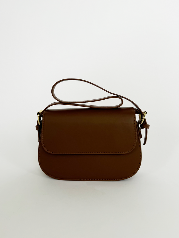 Svnx Rounded Cross Body Bag In Brown