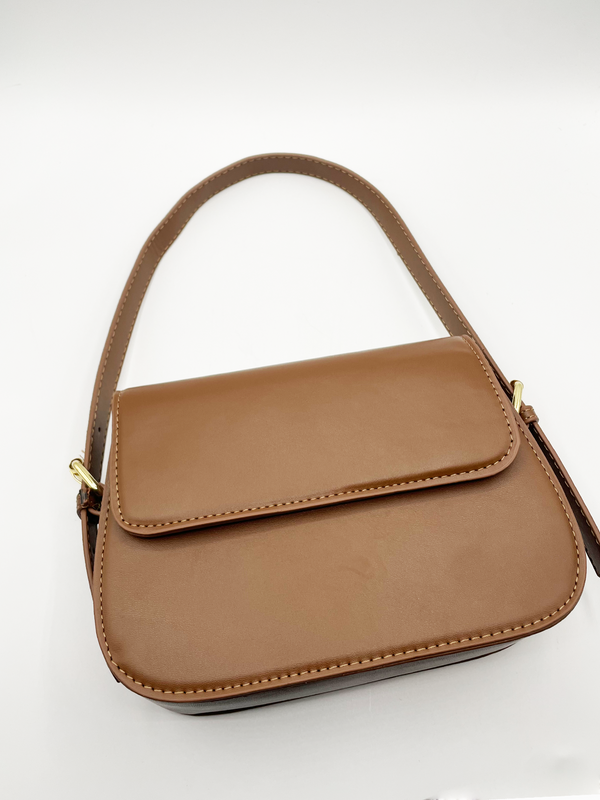 svnx Rounded Cross Body Bag in Brown