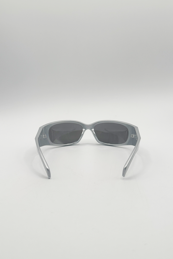 Svnx Silver Racer Wrap Sunglasses