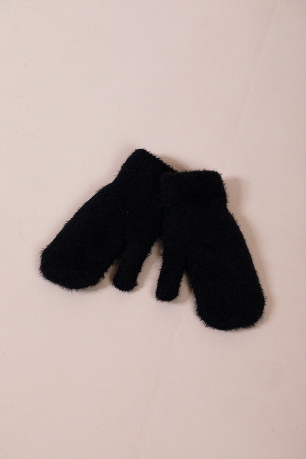 Svnx Soft Knitted Mittens In Black
