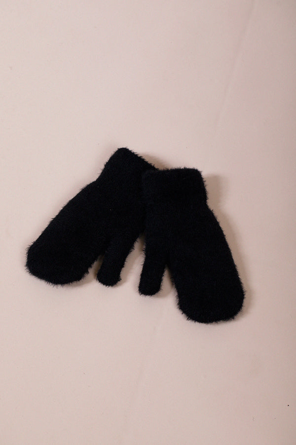 svnx Soft Knitted Mittens In Black