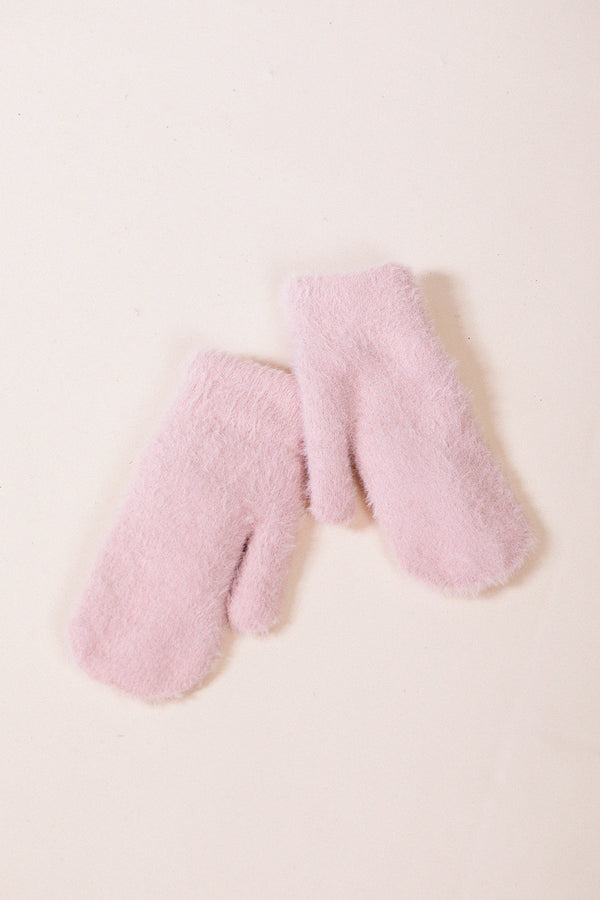 Svnx Soft Knitted Mittens In Pink