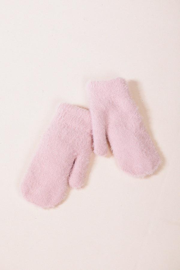 Svnx Soft Knitted Mittens In Pink