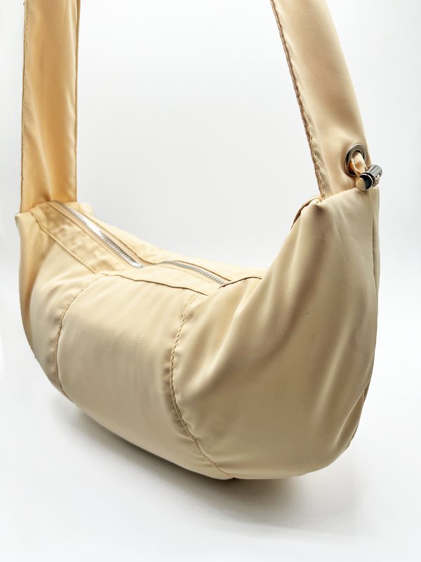 Svnx SVNX Soft Oversized Scrunchie Strap Bag In Unbleached Cotton