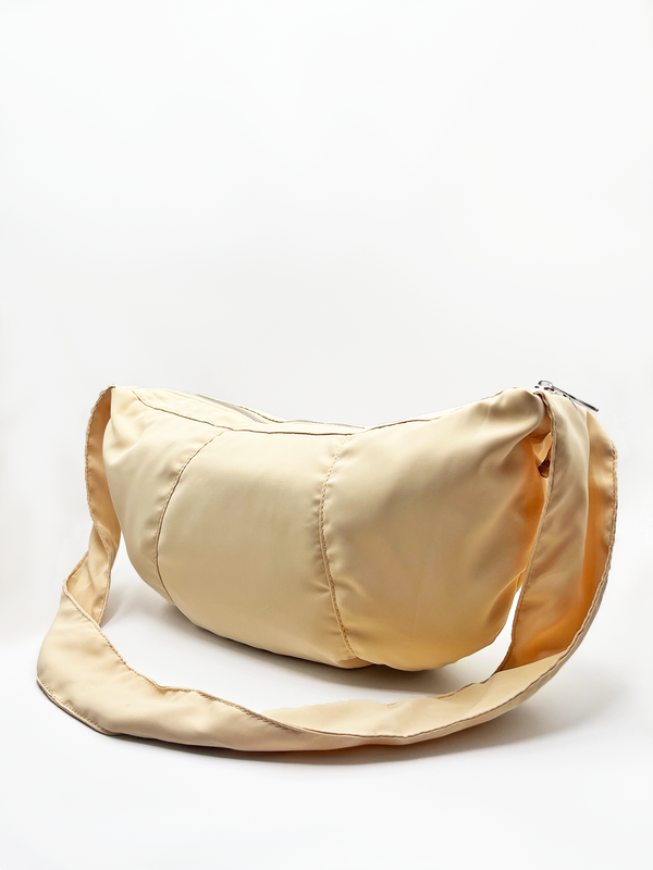Svnx SVNX Soft Oversized Scrunchie Strap Bag In Unbleached Cotton