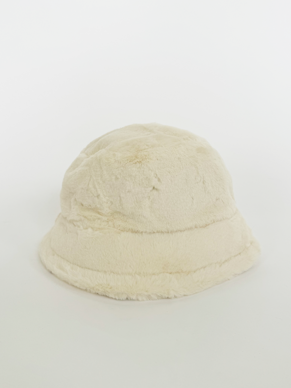 Svnx Soft Plush Cream Bucket Hat