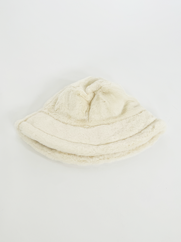 Svnx Soft Plush Cream Bucket Hat