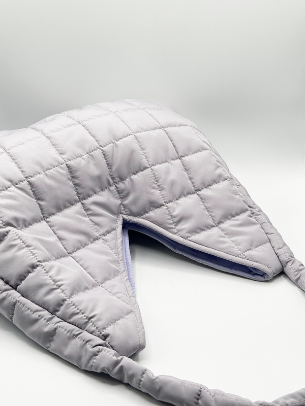 Svnx Soft Quilted Shoulder Bag In Pearl Grey