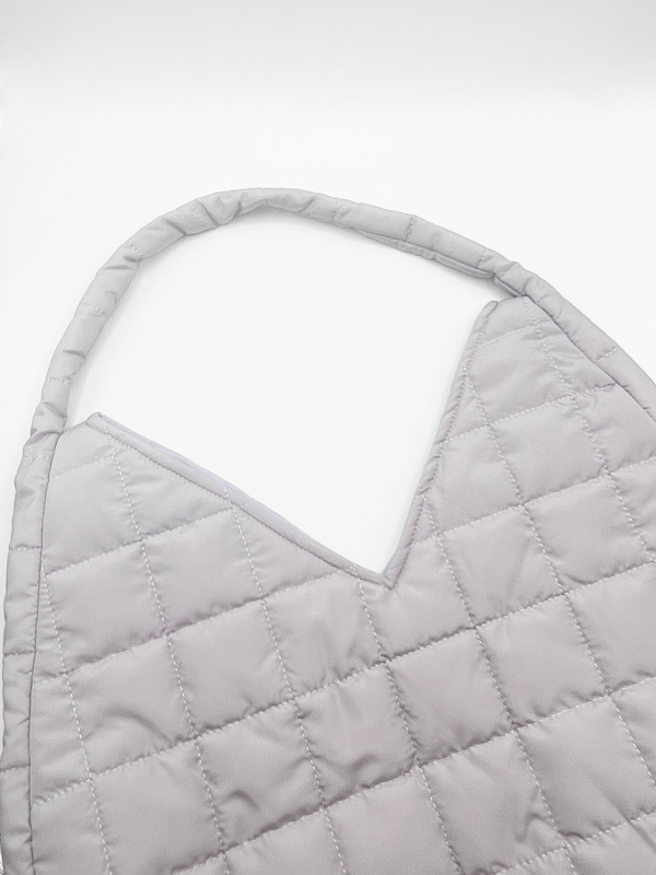 Svnx Soft Quilted Shoulder Bag In Pearl Grey