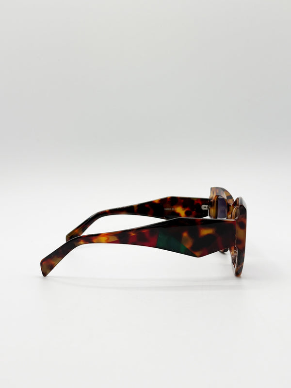 Svnx Square Cat-Eye Sunglasses In Tortoiseshell
