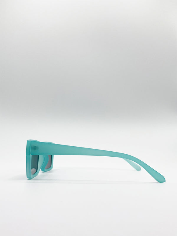 Svnx Square Matte Crystal Frame Sunglasses