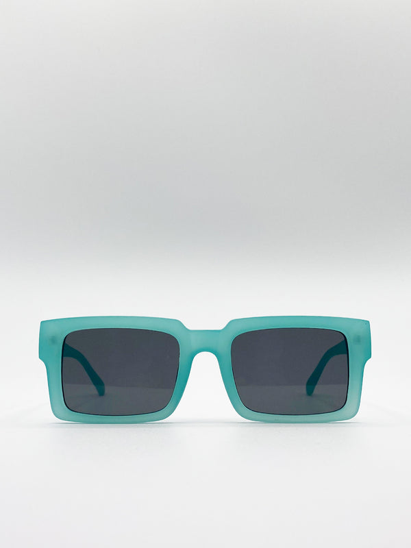 Svnx Square Matte Crystal Frame Sunglasses