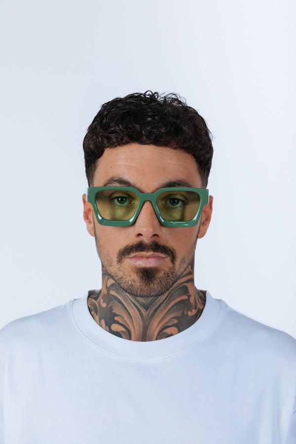Svnx Square Retro Mint Green Sunglasses