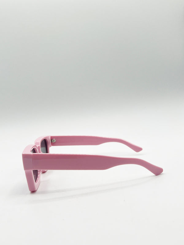 Svnx Square Retro Pink Sunglasses