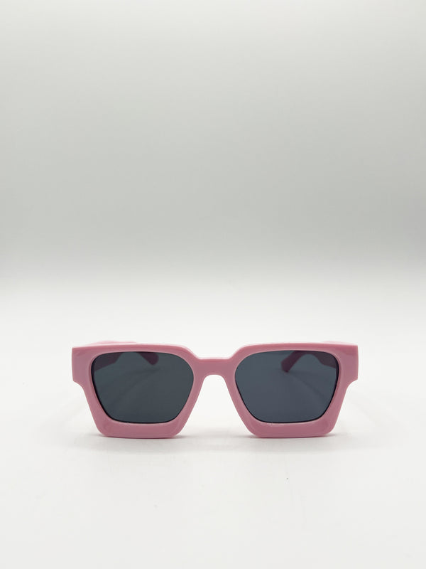 svnx Square Retro Pink Sunglasses