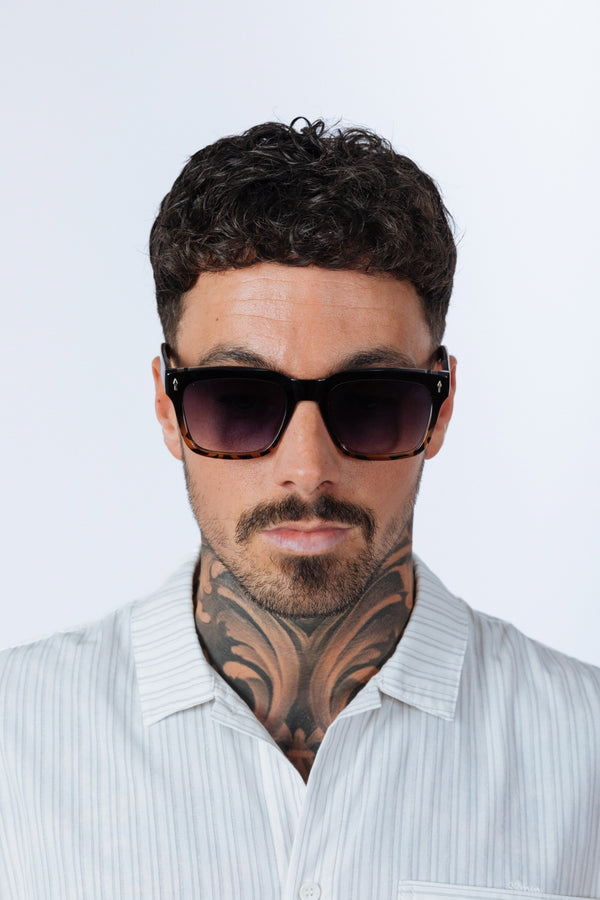 svnx Square Sunglasses in Black Leopard