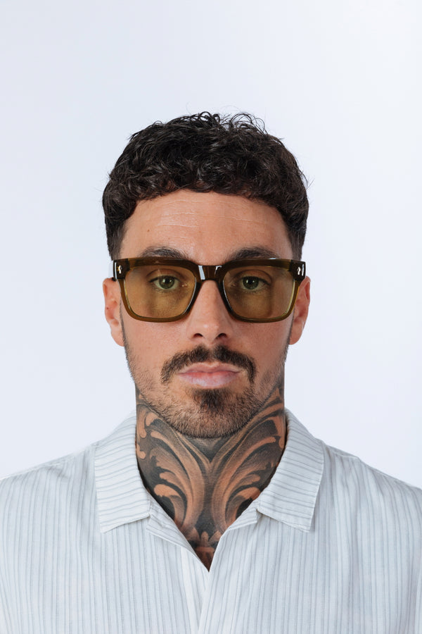 Svnx Square Sunglasses In Green