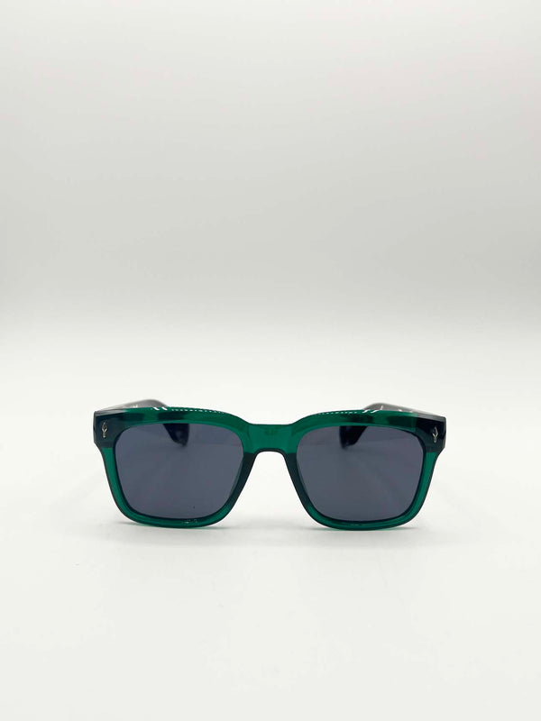 Svnx Square Sunglasses In Green Black