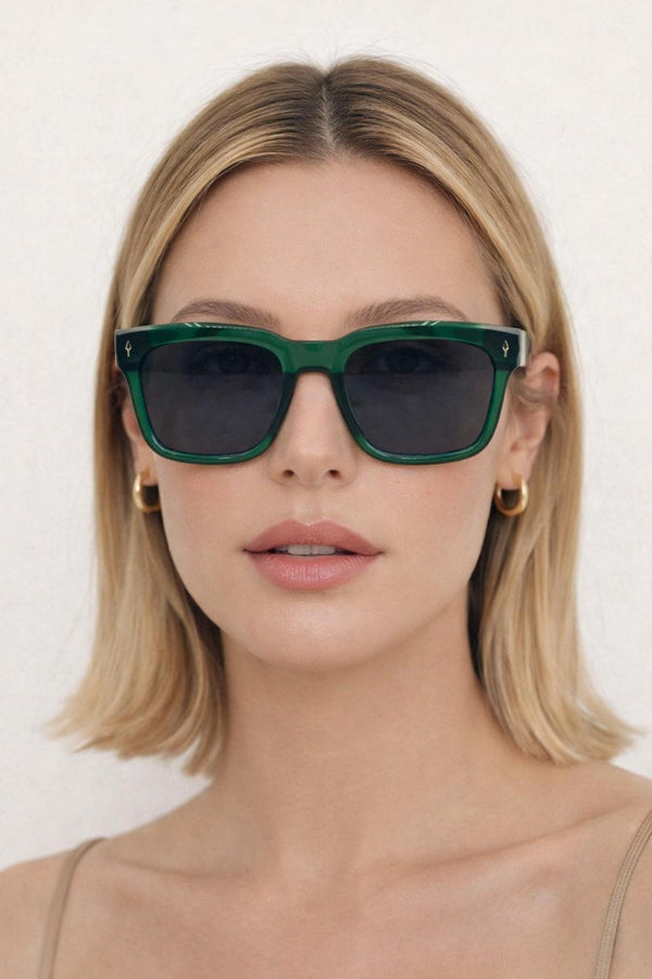 svnx Square Sunglasses in Green Black
