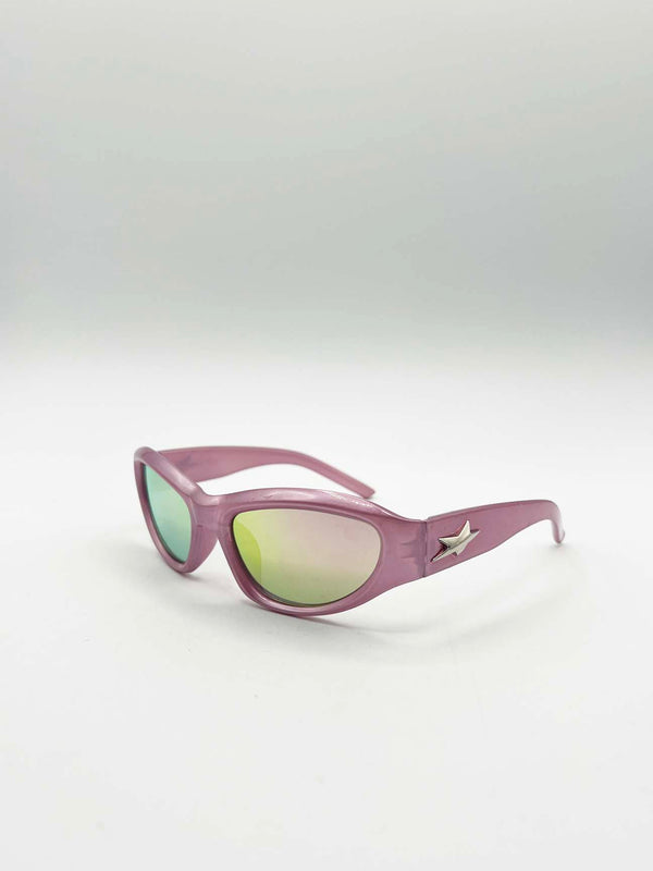 Svnx Star Racer Sunglasses In Pink