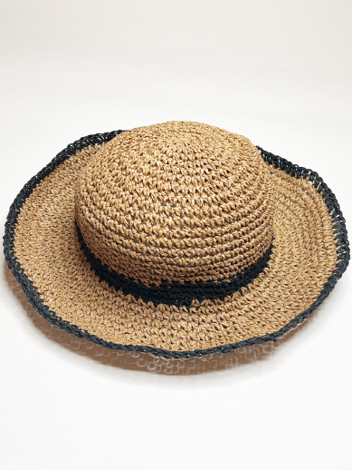 Svnx Straw Summer Bucket Hat With Foldable Brim