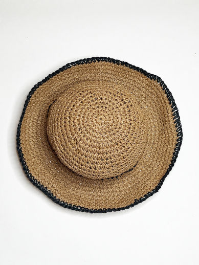 Svnx Straw Summer Bucket Hat With Foldable Brim