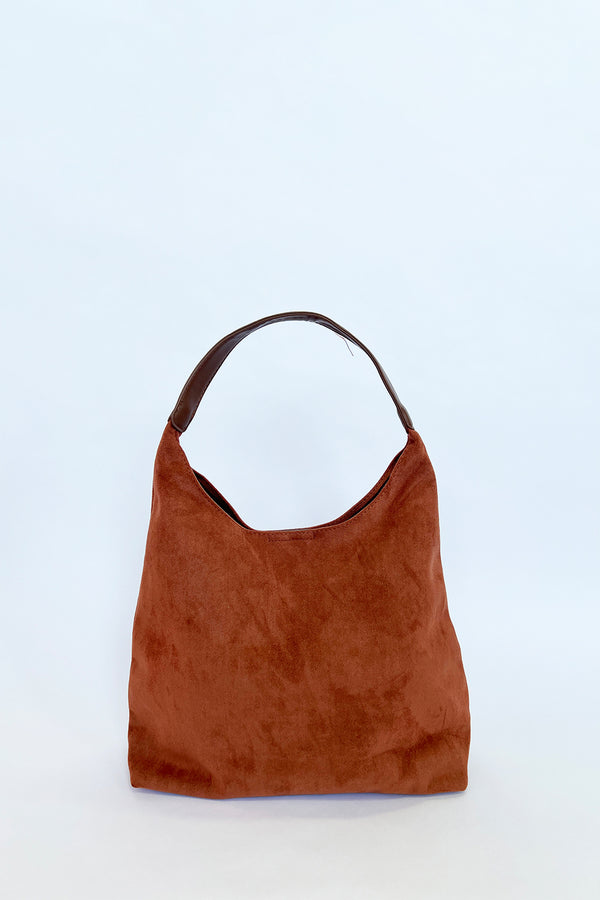 Svnx Suede Hobo Shoulder Bag In Tan
