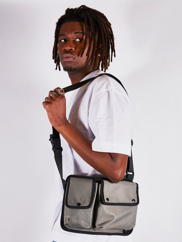 Svnx SVNX Nylon Chest Bag In Moss