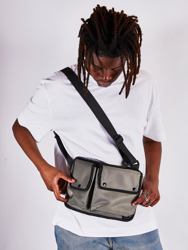 Svnx SVNX Nylon Chest Bag In Moss