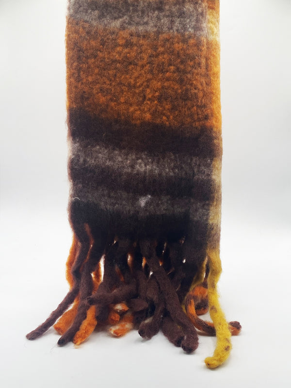 Svnx Tartan Blanket Scarf With Tassles