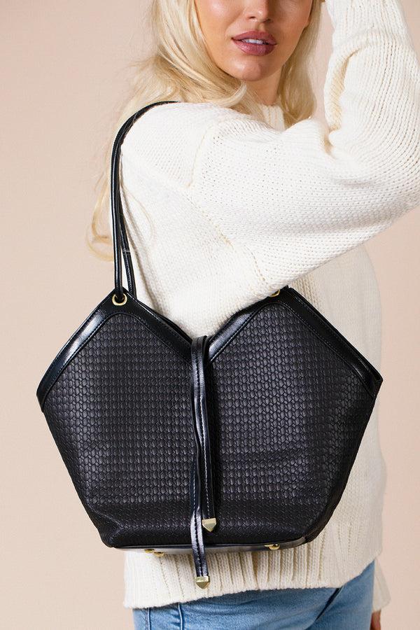 Svnx Textured Tote Bag In Black