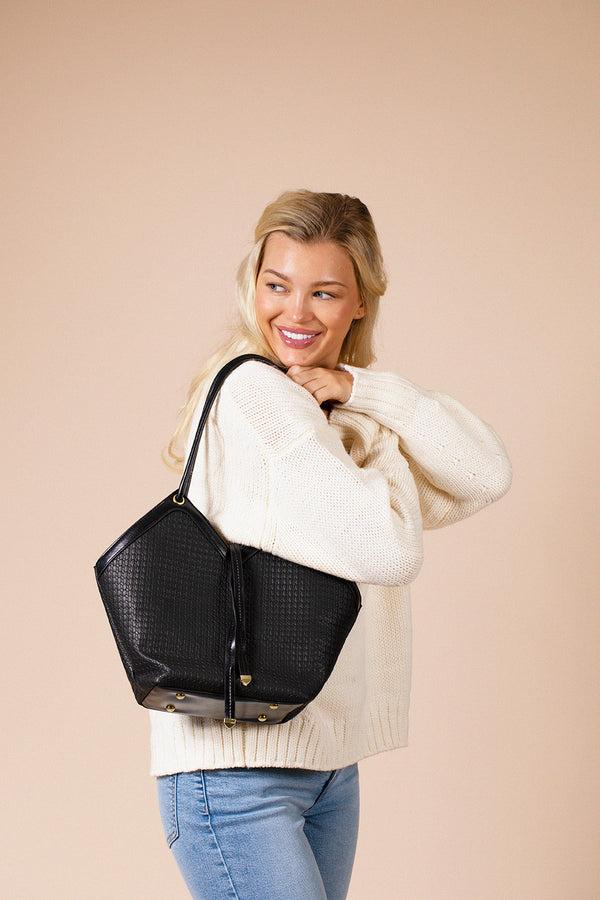 svnx Textured Tote Bag In Black